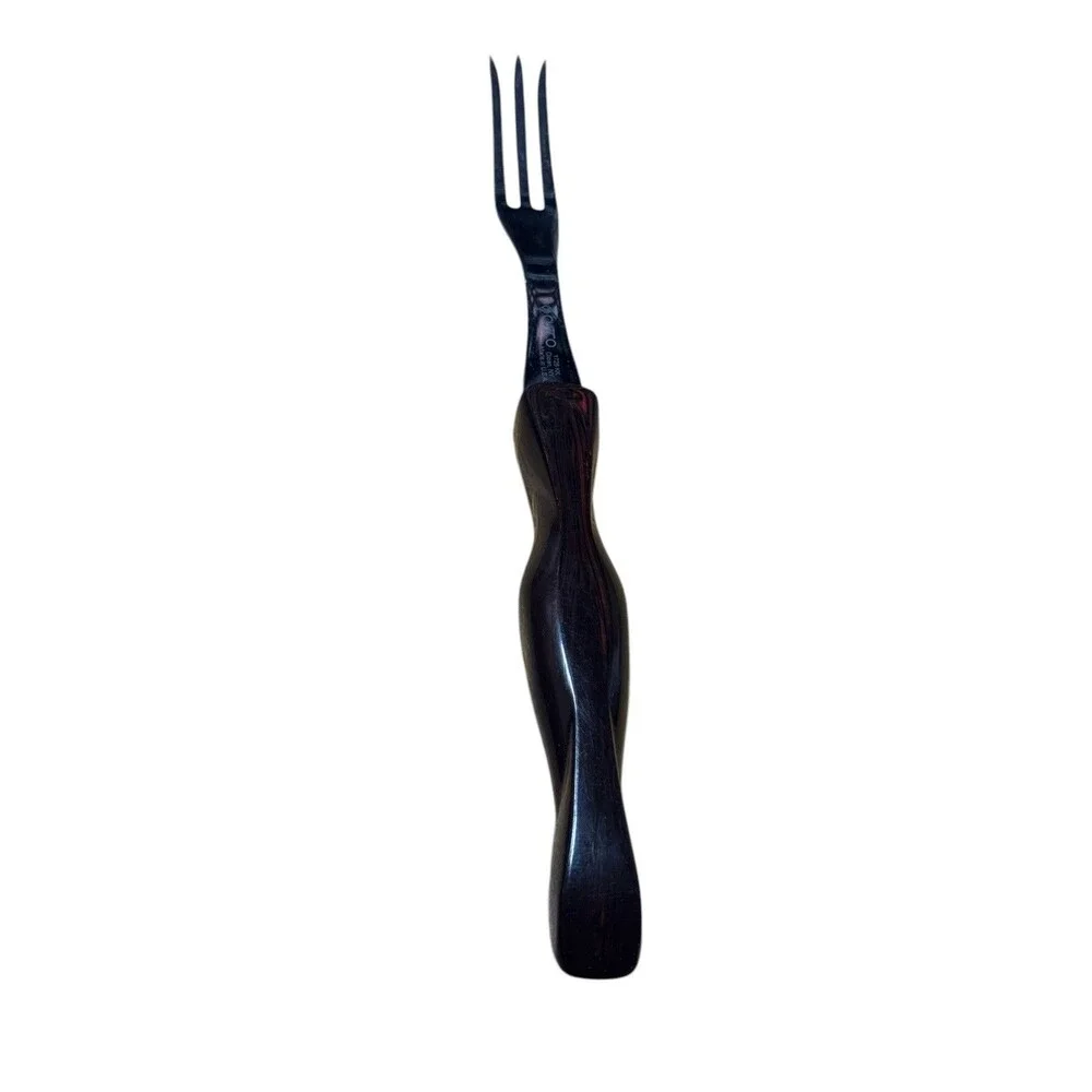 CUTCO 1726 KK Turning Fork Olean NY USA Classic Handle Dark Brown